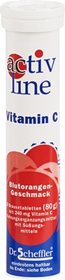 ACTIVLINE Vitamin C Blutorange Brausetabletten