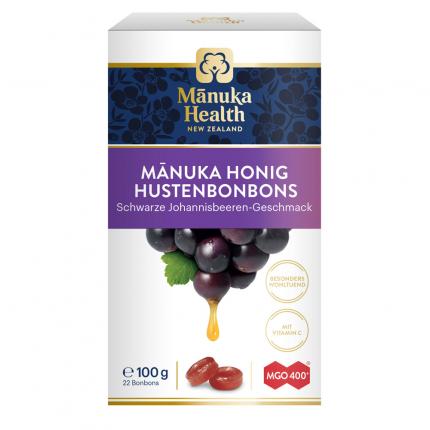 Manuka Health MANUKA HONIG HUSTENBONBONS Schwarze Johannisbeere