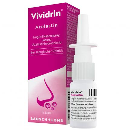 Vividrin Azelastin Nasenspray Lösung Akuthilfe bei Heuschnupfen und Allergien