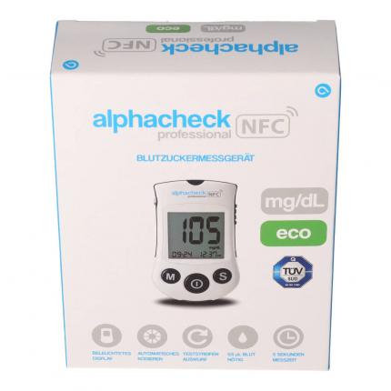 ALPHACHECK professional Blutzuckermessgerät mg/dl eco