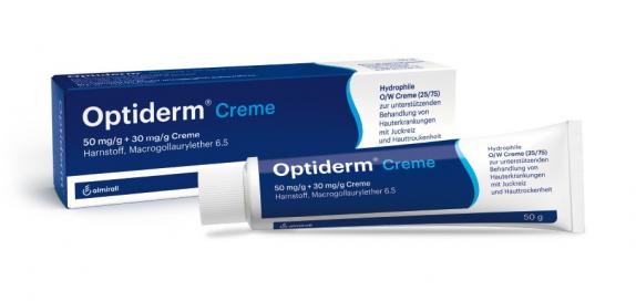 Optiderm Creme bei Juckreiz und trockener Haut