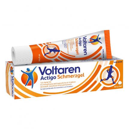 Voltaren Actigo Schmerzgel mit 1% Diclofenac, Schmerzlinderung, 60g