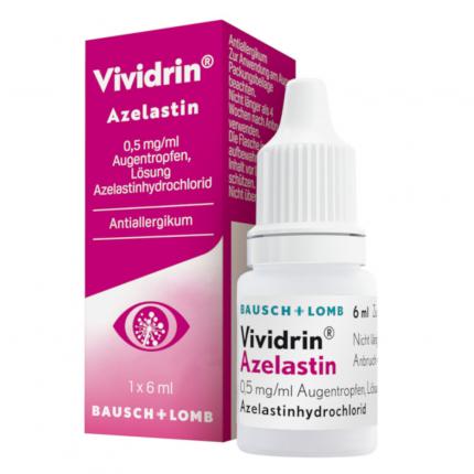 Vividrin Azelastin Augentropfen Akuthilfe bei Heuschnupfen und Allergien