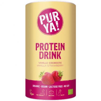 Purya Protein Drink Bio Vanille-Erdbeere Pulver