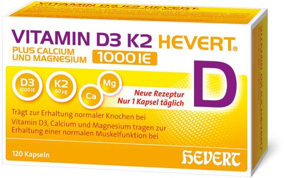 Vitamin D3 K2 HEVERT 1000 I.E.