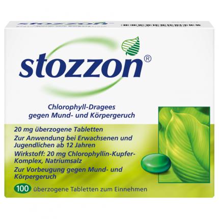 stozzon Chlorophyll-Dragees gegen Mund- und Körpergeruch