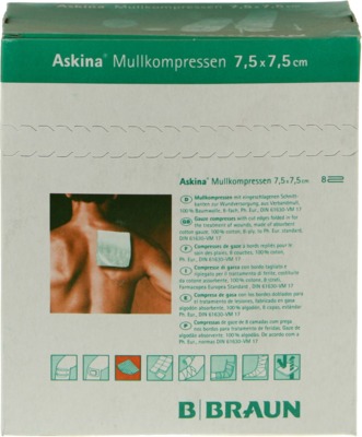 ASKINA Mullkompressen 7,5x7,5 cm steril