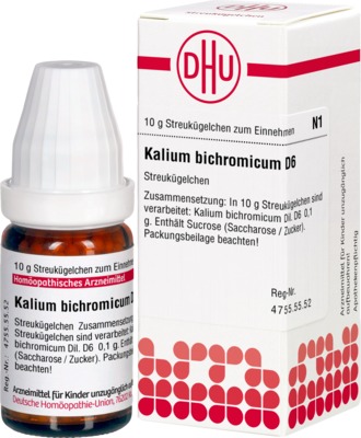 KALIUM BICHROMICUM D 6 Globuli