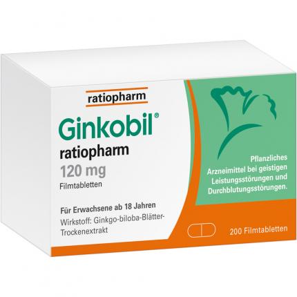 Ginkobil ratiopharm 120 mg mit Ginkgo biloba