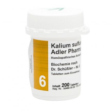 Kalium sulfuricum D6 Adler Pharma Biochemie nach Dr. Schüßler Nr.6 , Tablette