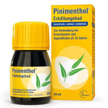 Pinimenthol Erkältungsbad ab 12 Jahren - mit Eucalyptusöl, Menthol und Campher